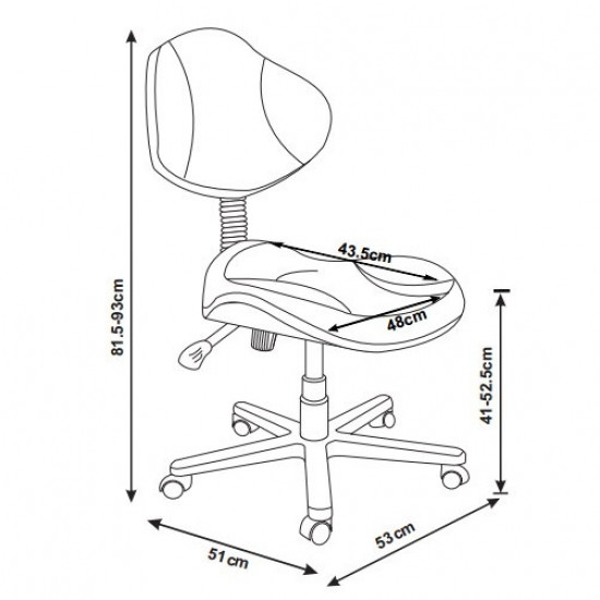 Children's computer chair FunDesk LST3 Blue-Grey