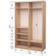 Two-door wardrobe Roko 120x242x60 cm chipboard + Mirror Milky Oak (20200023966)