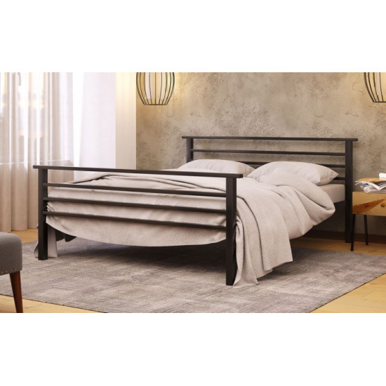 Bed Lex-2 Metakam Black matte 90x190