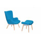 Armchair + pouf Regent Onder Mebli Blue W-20