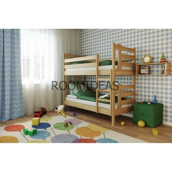 Bed Santa Solid Beech LION Natural beech 90x200 cm