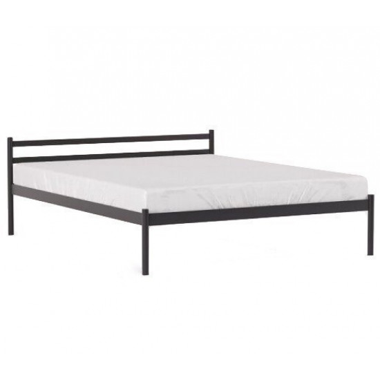 Double bed Metakam Comfort-1 metal 190x180 Black Matt