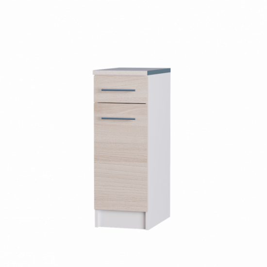 Kitchen module Eco Bottom drawer 300 with tabletop Ash Shimo Light 30x46x85 cm