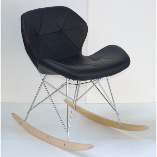 Rocking chair Invar Rack Eco leather Onder Mebli Black