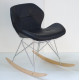 Rocking chair Invar Rack Eco leather Onder Mebli Black