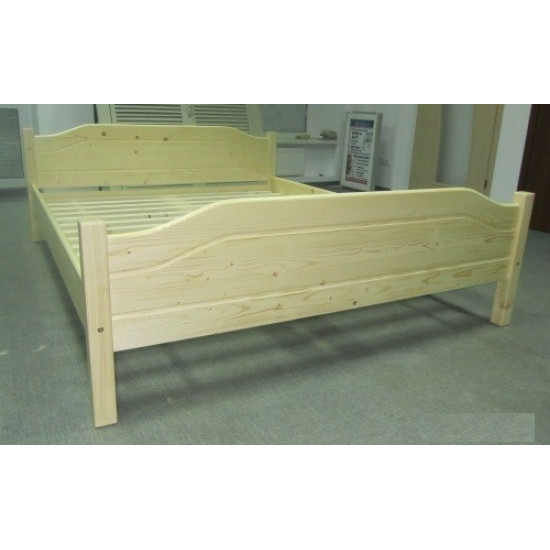 Double bed L-201 Skif 120x190 natural (transparent varnish)