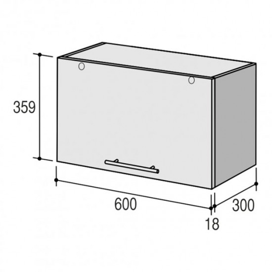 Upper module ROKO Rune 60x30x35.9 cm Natural Oak (20200028671)