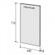 Front for dishwasher ROKO Rune 71.3x1.6x44.6 cm Latte gloss (20200034197)