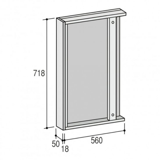 Lower module ROKO Rune 5x56x82 cm Stormy Sky mat (20200032555)