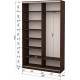 Two-door wardrobe Roko 120x242x45 cm chipboard + Mirror Oak Wenge (20200024985)