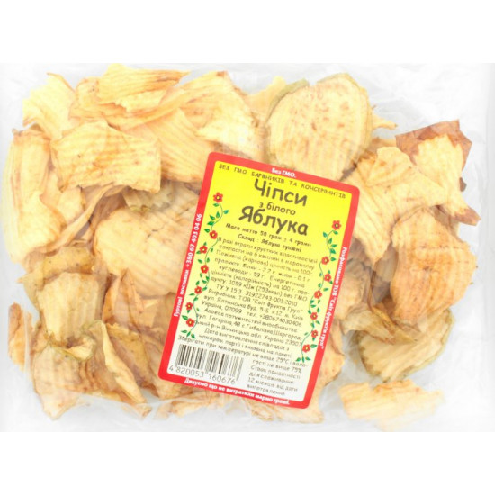 Packaging of World of fruit white apple chips packaged 50 g x 12 pcs (4820053160676)