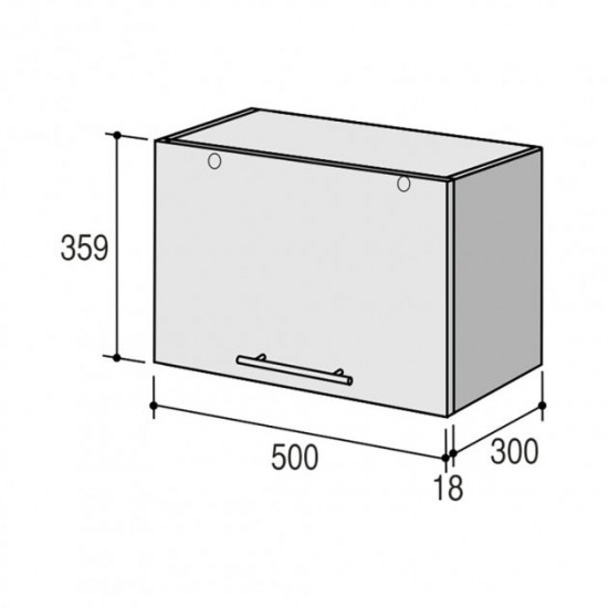 Upper kitchen module Roko Runa 50x30x35.9 cm Natural Oak (MV 50x35.9)