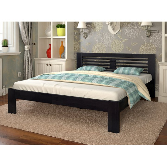 Double bed 140x190 Chopin Arbor Drev pine wood Wenge