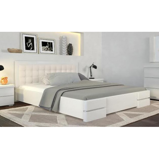 Double bed 140x200 Regina Lux Arbor Drev pine wood White