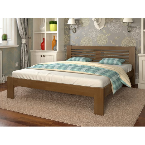 Double bed 140x190 Chopin Arbor Drev beech wood Walnut