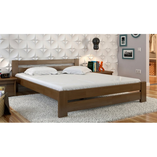 Double bed 140x200 Symphony Arbor Drev beech wood Walnut