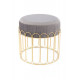 Velvet pouf Kayoom Cleopatra 425 Gray Round (YRK6F)