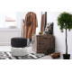 Fringed Pouf Kayoom Rebecca 125 Black / Gray Round (Y3CM7-BLK)