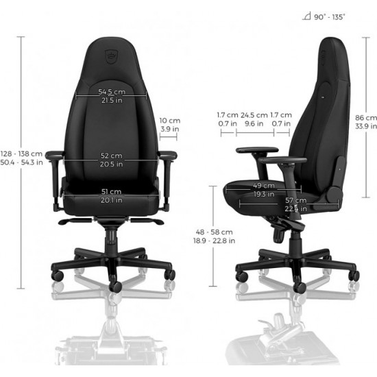 Gamer chair NOBLECHAIRS ICON Gaming Black Edition (NBL-ICN-PU-BED)