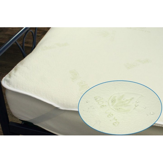 Mattress cover Fleece. Aloe Vera with elastic bands-180x190