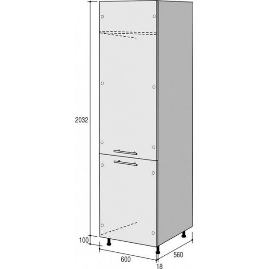 Case for refrigerator RoKo Runa 213.2 x 56 x 60 cm Macchiato (20200028775)