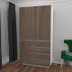 Hinged wardrobe FlashNika Hold 41 Nymphea alba + Sonoma truffle oak