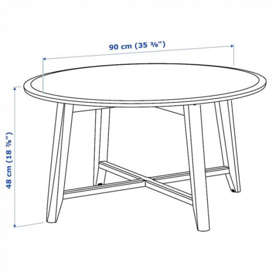 Coffee table IKEA KRAGSTA 90 cm white (202.866.38)