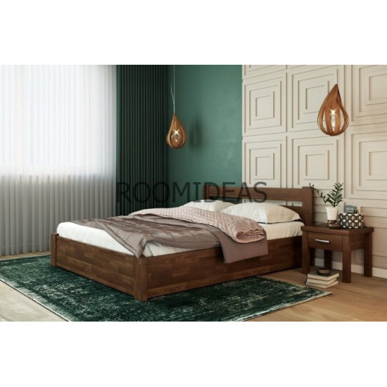 Bed Lyra with PM Shield Beech LION Dark Walnut 160x200 cm