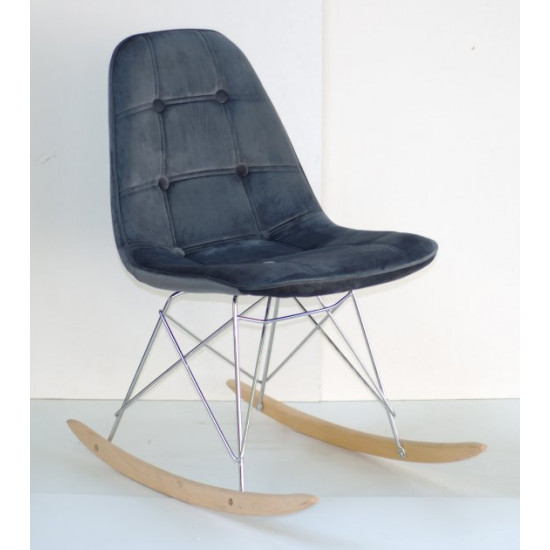 Rocking chair Alex Rack Velvet Onder Mebli Gray B-3