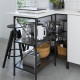 Cutout kitchen IKEA ENHET 185x63.5x222 cm anthracite/white (493.382.17)