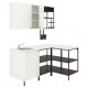 Cutout kitchen IKEA ENHET 181.5x63.5x222 cm anthracite/white (493.381.61)