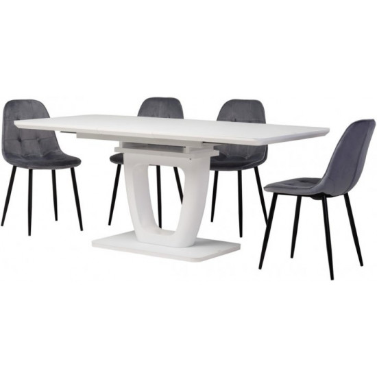 Dining table Vetro Mebel TML-561 White (TML-561-wht)