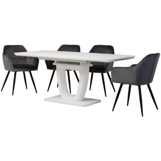 Dining table Vetro Mebel TML-561 White (TML-561-wht)