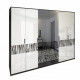 Wardrobe MiroMark Viola 6D (mirror) 272.6x212.5x55 black/white gloss