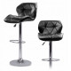 Castel adjustable bar stool - black