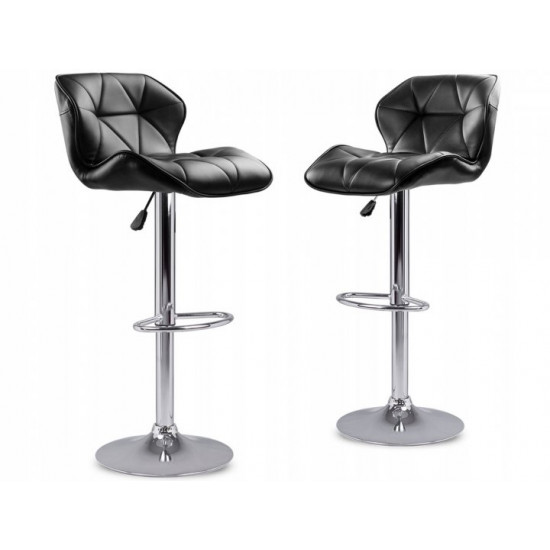 Castel adjustable bar stool - black