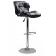 Castel adjustable bar stool - black