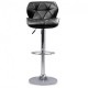 Castel adjustable bar stool - black