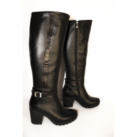 High boots made of genuine leather, from the manufacturer. Free shipping