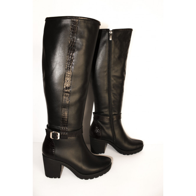 High boots made of genuine leather, from the manufacturer. Free shipping