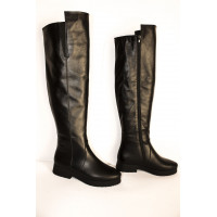 Boots above the knee of genuine leather Free shipping