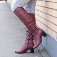 Leather boots