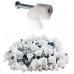 100 x 5mm .White. Round Cable Clips -Coax/CAT6 Sky Wall Mounts Aerial B