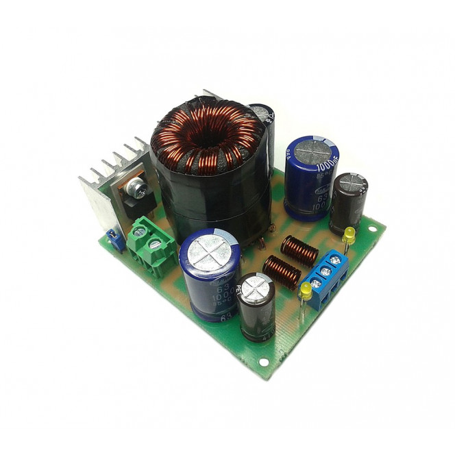 Converter of unipolar voltage 12 V into bipolar +/- 32 V