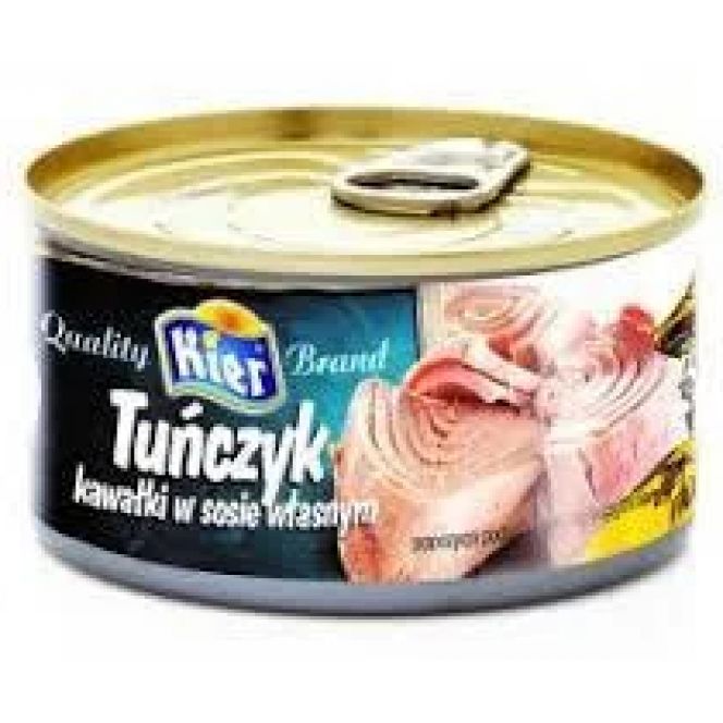 Tuna slices in own sauce Tunczyk kawalki Kier 170g Poland  2 pieces