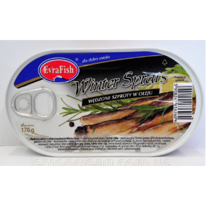 Sprats in oil Evra Fish Winter Sprats 170g  4 pieces