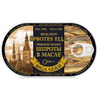 Riga Gold. Sprats in oil key 190g 4 pieces