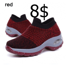 Women Walking Shoes Running Mesh Shoes Fashion Platform Slip-On Sneaker Air Cushion Gym Modern Dance Shoes Men