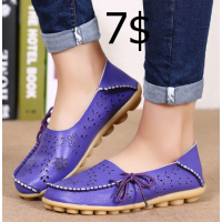 Fashion Women Flats Genuine Leather Shoes Women Flats Ladies Shoes Female Cutout Slip On Ballet Flat Shoes Loafers Big Size