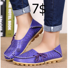 Fashion Women Flats Genuine Leather Shoes Women Flats Ladies Shoes Female Cutout Slip On Ballet Flat Shoes Loafers Big Size